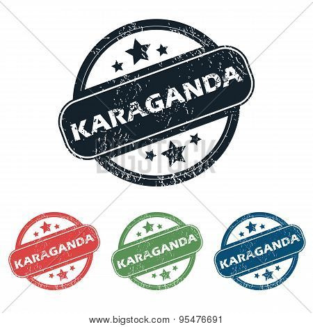 Round Karaganda city stamp set