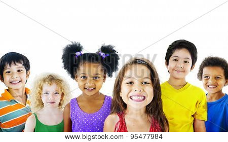 Ethnicity Diversity Gorup of Kids Friendship Cheerful Concept