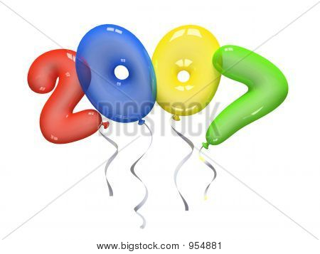 흰색 바탕에 어 풍선 2007 컬러
