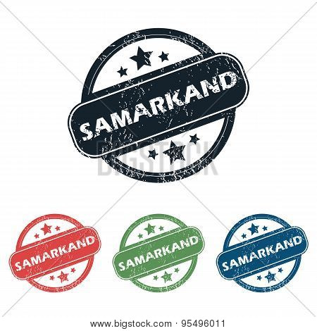 Round Samarkand city stamp set