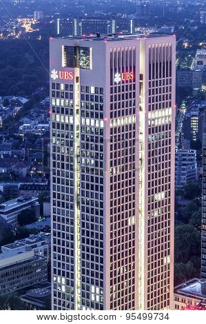 Ubs Bank Skyscraper In Frankfurt