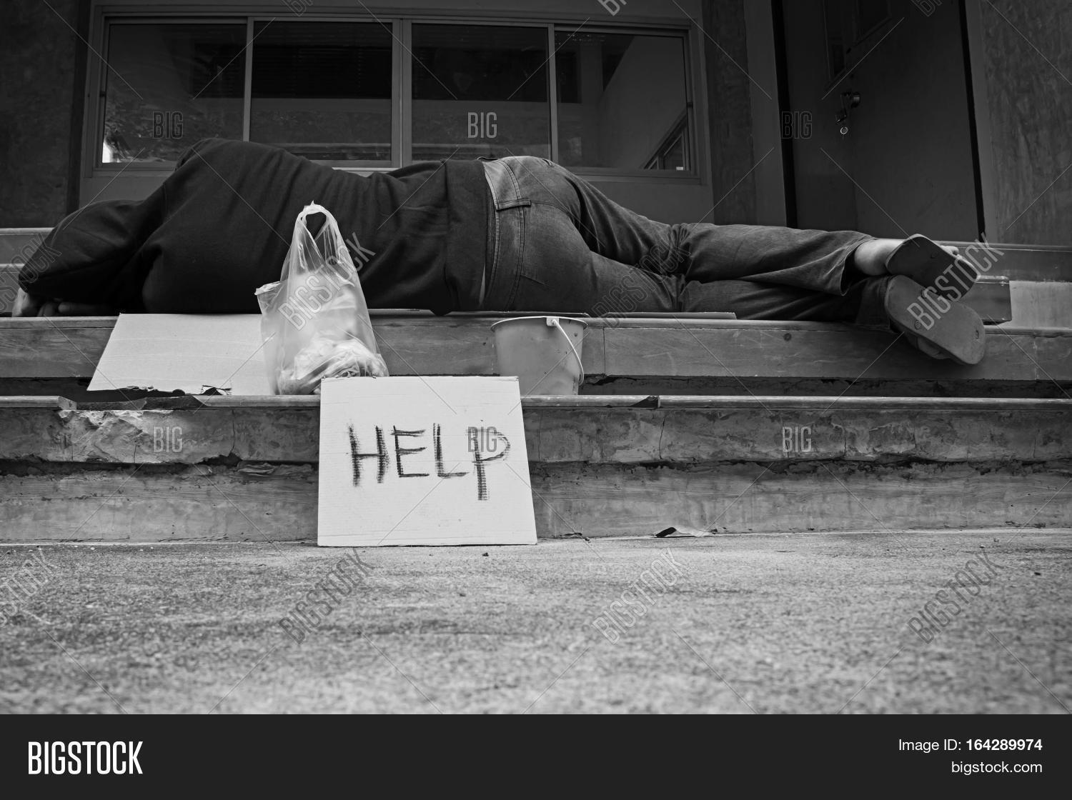 Homeless Person Sleep Image & Photo (Free Trial) Bigstock