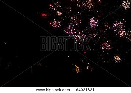 rooftop view from apartment building new year fireworks in berlin