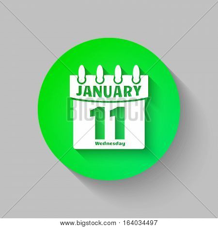 Calendar Icon Vector. Isolated On A Gray Background