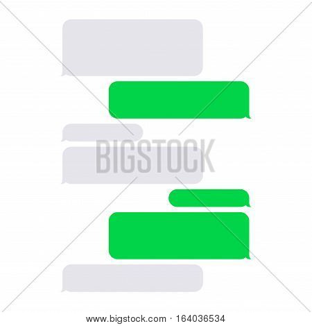 Short Message Service SMS Blank Bubbles Set. Vector illustration