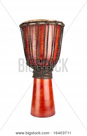 Djembe 드럼 흰색 절연