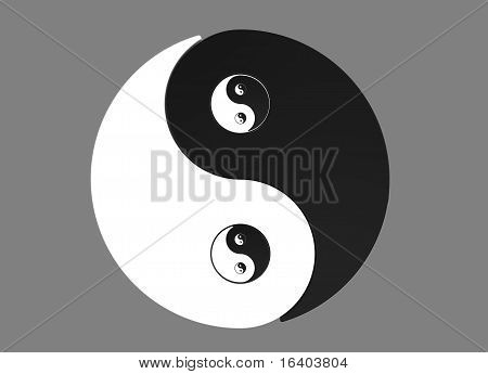 Recursiva Yin Yang símbolo