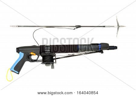 Underwater speargun. Isolated on a white background.