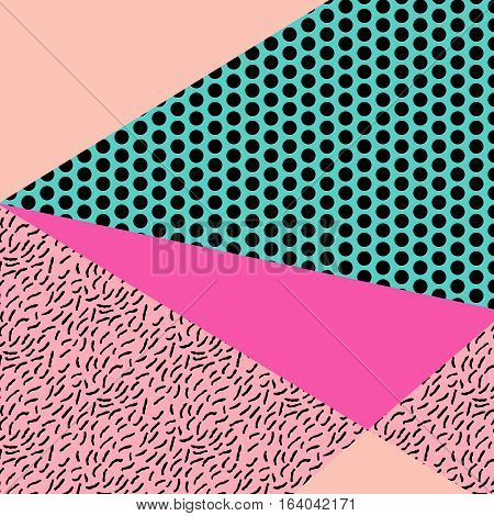 Hipster boho chic background with memphis geometric texture. Minimal creative printable journaling card, art print, design for banner, poster, flyer