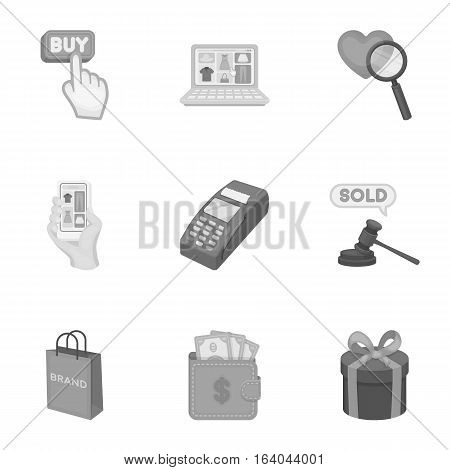 E-commerce set icons in monochrome style. Big collection of e-commerce vector symbol stock