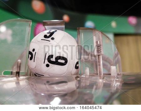 Lottery Balls During Extraction