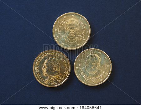 Pope John Paul Ii, Benedict Xvi And Francis I 50 Cents Coins