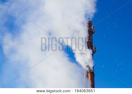 Smoke From Heating Pipe In Boiler