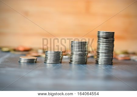 Money scale or ladder suggesting financial growth