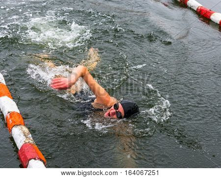Fragment Competitions In Winter Swimming On 4 November 2016 In The City Of Ivanovo.
