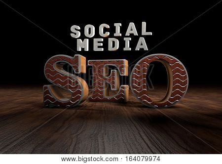 SEO, Web Development Technology, Search Engine Optimization 3D Render