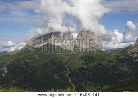 Sasso Lungo and Sasso Piatto - Dolomiti - Trentino - Italy