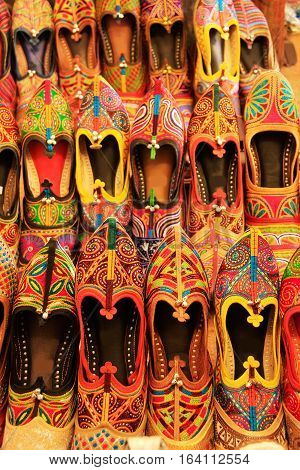 Display Of Colorful Shoes, Mehrangarh Fort, Jodhpur, India