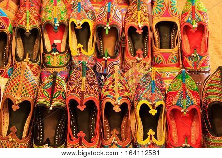Display Of Colorful Shoes, Mehrangarh Fort, Jodhpur, India