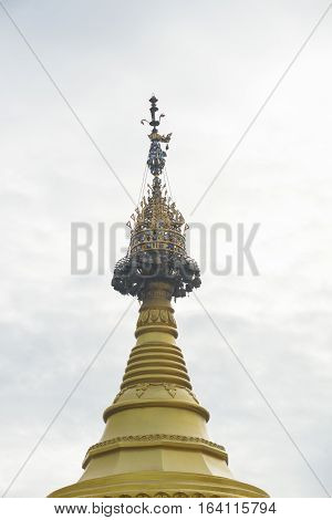 Replica of Phra That In Kwaen (Golden Rock) Phuket Thailand.
