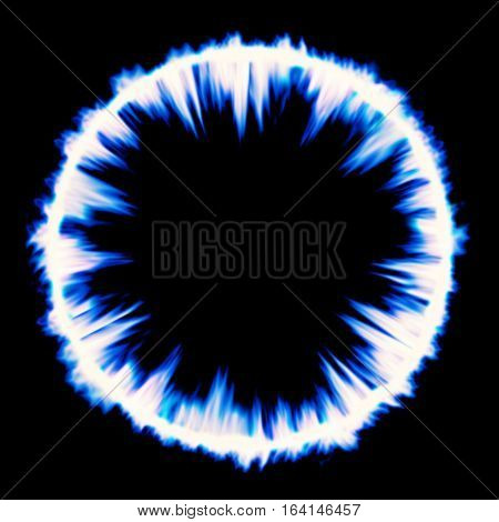 Cosmic radial circle Explosion shockwave blue energy texture.
