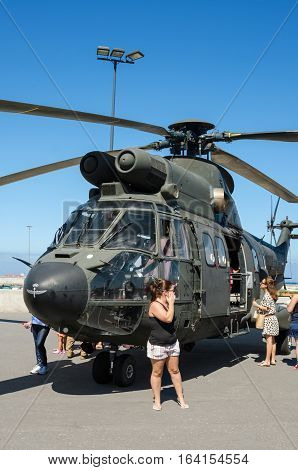 Tenerife Spain - May 31 2015: Display of Spanish army forces and police equipment on May 31 2015 in Tenerife canary island Spain.