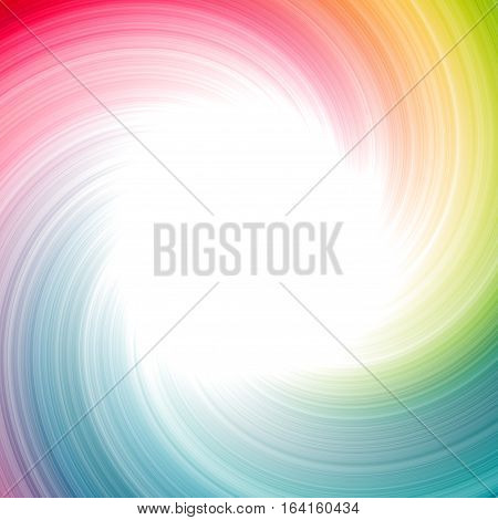 Soft pastel blue and pink curl swirl colorful frame and white background central space