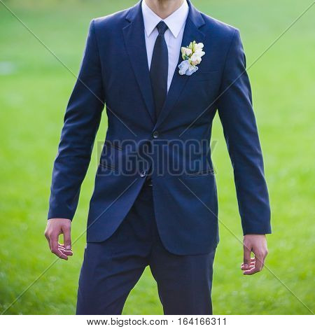Groom suit. Praparation for a big wedding