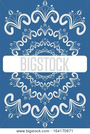Folklore Circular Oriented White Patterns On Red Gradient Background With Blank Area For Own Text, M