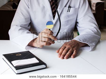 Doctor in the office of a therapist