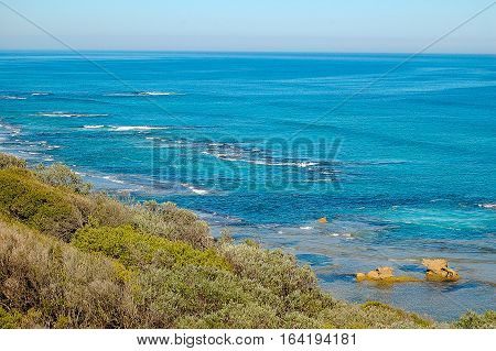 View of the Bass Strait from the back beach of Sorrento in Victoria, Australia