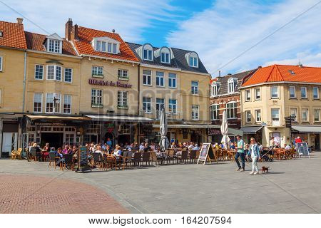 Square In The Old Town Of Valkenburg, Germany