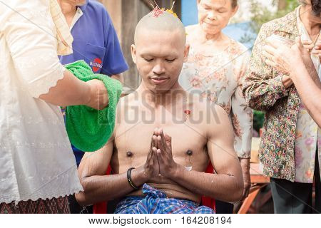 Ordination Of Buddhists In Thailand.