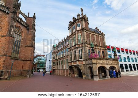 Historical Devil House In Arnhem, Netherlands