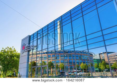 City Hall 3 Of Muenster, Germany, Reflecting In Windows