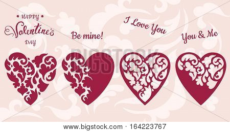 Set of hearts. Vector illustration EPS 10.