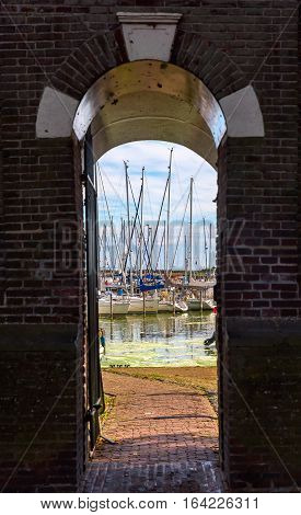 View On The Yacht Harbor Of Enkhuizen