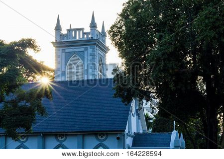 Georgetown, Penang - November 19, 2016 : Penang Wesley Methodist Church is one of the oldest churches in the country. 
It has been around for more than a century which possibly dates back to 1891.