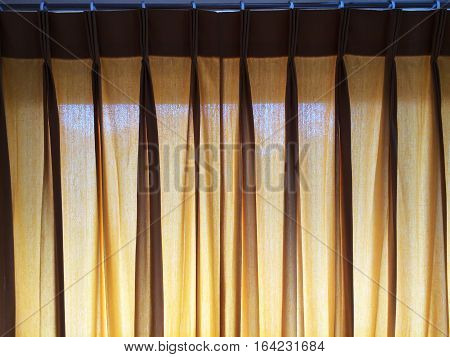 indoor view of the curtain for background