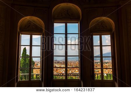 View Out Of The Kaffeehaus In Boboli Gardens, Florence