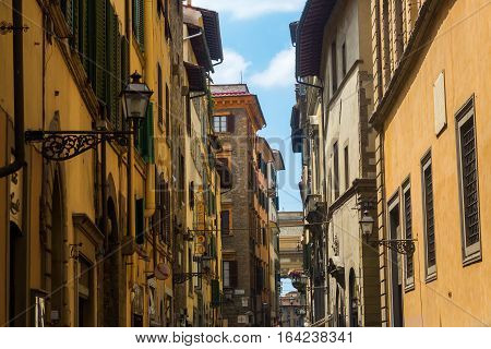 Narrow Alley In The Old Town Of Florence