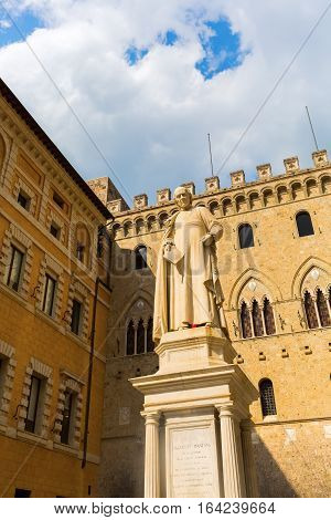 Statue Of Sallustio Bandini In Siena, Italy