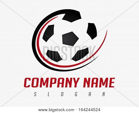 Soccer ball design modern on withe background