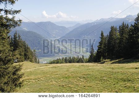 view of the  Valley Isarco in south Tyrol in Italy