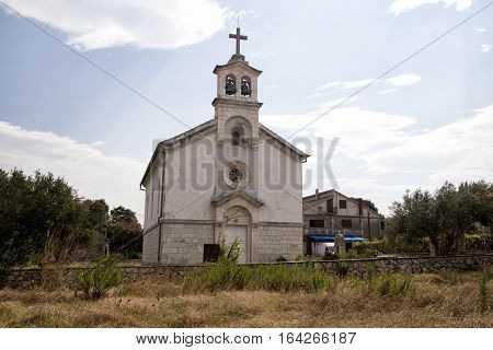 Old village church in Nevidane Croatia christianity
