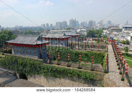 Zhonghua Gate (Gate of China), Nanjing, Jiangsu Province, China. It is the southern gate of Nanjing city. It is a the city gate with the most complex structure in the world.