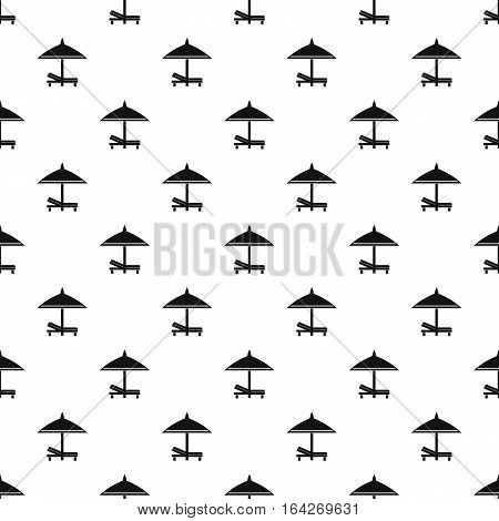 Bench and umbrella pattern. Simple illustration of bench and umbrella vector pattern for web