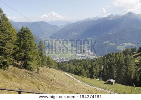 view of the  Valley Isarco in south Tyrol in Italy