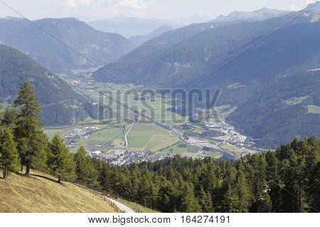 view of the  Valley Isarco in south Tyrol in Italy