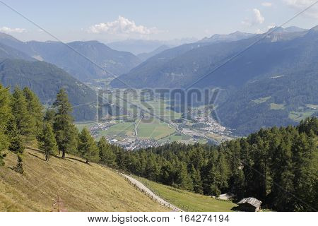 view of the  Valley Isarco in south Tyrol in Italy